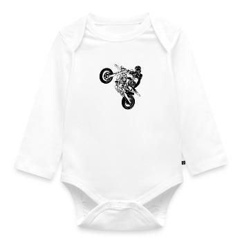 Supermoto - Baby Bio-Langarm-Body - Weiß - Vorne