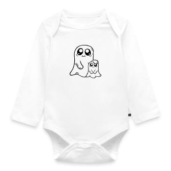 Comic Family Spirit Child - Organic Longsleeve Baby Bodysuit - white - Front