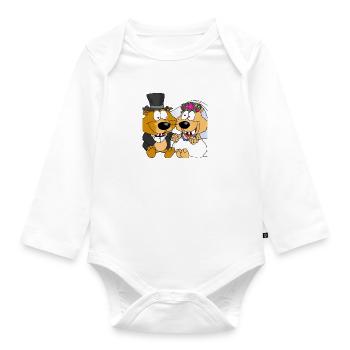 Tierhochzeit - Baby Bio-Langarm-Body - Weiß - Vorne