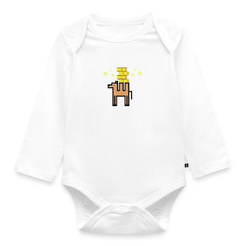 Gold Camel - Organic Longsleeve Baby Bodysuit - white - Front