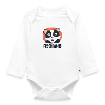 Frechdachs freche Leute wilde Seite Sprüche - Baby Bio-Langarm-Body - Weiß - Vorne