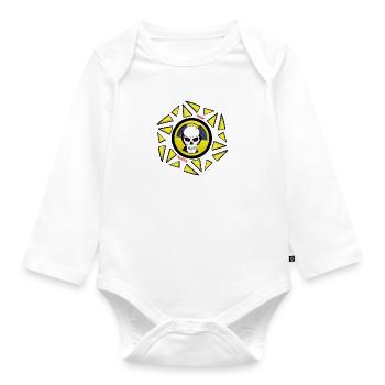 Logo par courbe Atom - Body Bébé bio manches longues - blanc - Devant