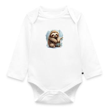 ChilligesFrostyDesign - Baby Bio-Langarm-Body - Weiß - Vorne