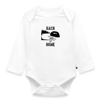 Back at Home Carphunter Carp Carp Carp Angler - Organic Longsleeve Baby Bodysuit - white - Front