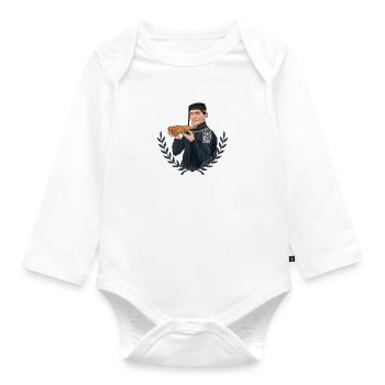 Rieser Grantler // Illustration - Baby Bio-Langarm-Body - Weiß - Vorne