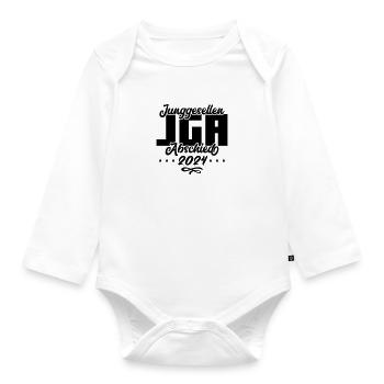 jga junggesellenabschied 2024 - Baby Bio-Langarm-Body - Weiß - Vorne