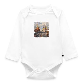 Red Square in Moscow - Organic Longsleeve Baby Bodysuit - white - Front