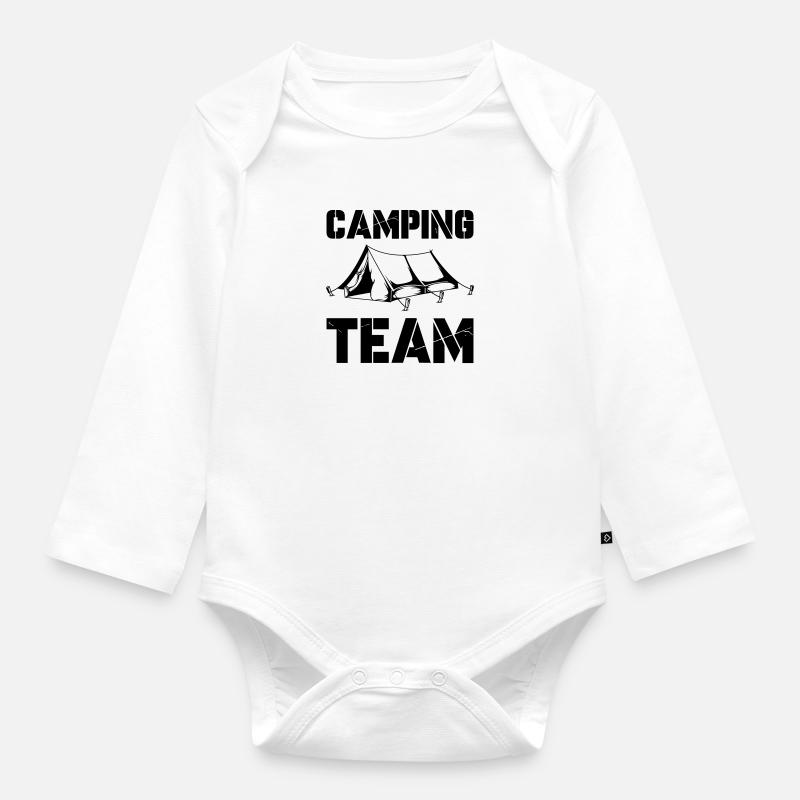 L’équipe du camping - Body Bébé bio manches longues - blanc