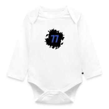 fleck 77 - Baby Bio-Langarm-Body - Weiß - Vorne