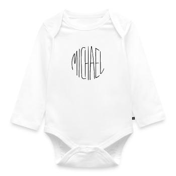 Michael - Baby Bio-Langarm-Body - Weiß - Vorne