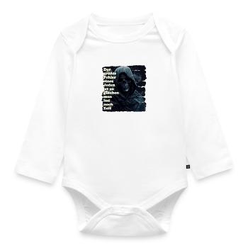 Life is finite - Organic Longsleeve Baby Bodysuit - white - Front