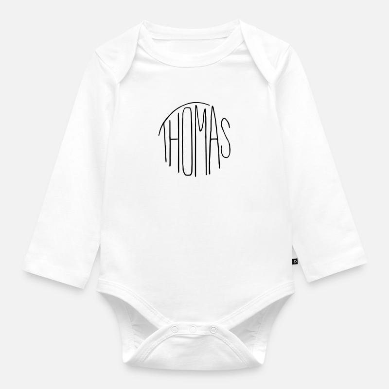 Thomas - Baby Bio-Langarm-Body - Weiß