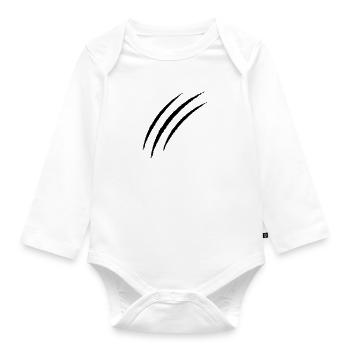 claw - Organic Longsleeve Baby Bodysuit - white - Front