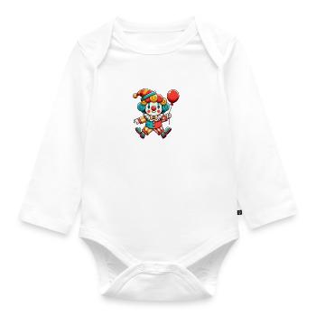 clown - Organic Longsleeve Baby Bodysuit - white - Front