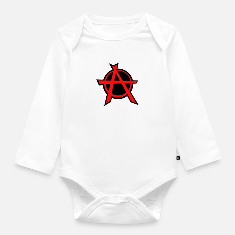 Anarchiste - Body Bébé bio manches longues - blanc
