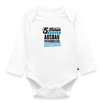 5Sterne Ausbaufacharbeiter - Baby Bio-Langarm-Body - Weiß - Vorne