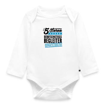 5Sterne Berufseistiegsbegleiter - Baby Bio-Langarm-Body - Weiß - Vorne