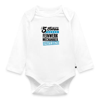 5Sterne Feinwerkmechaniker - Baby Bio-Langarm-Body - Weiß - Vorne