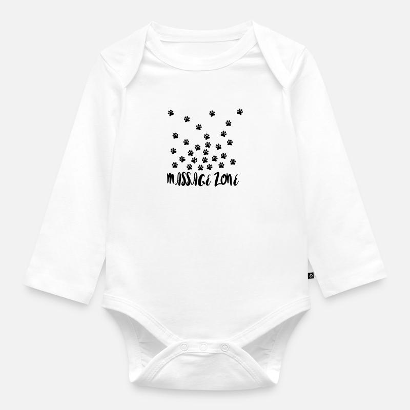 Massage Zone - Baby Bio-Langarm-Body - Weiß