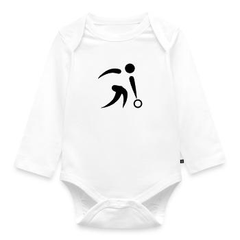 Bowling - Baby Bio-Langarm-Body - Weiß - Vorne