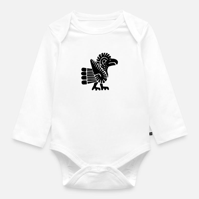 Vogel Maya - Baby Bio-Langarm-Body - Weiß