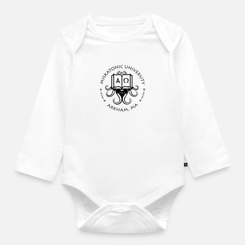 Miskatonic University - Body Bébé bio manches longues - blanc