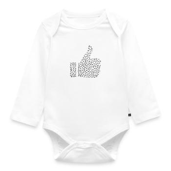 Daumen hoch Sport - Baby Bio-Langarm-Body - Weiß - Vorne