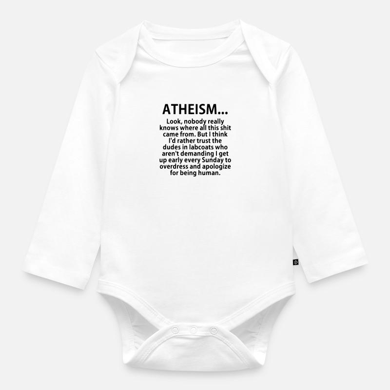 Atheism - Body Bébé bio manches longues - blanc