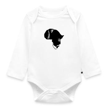 Africa rasta - Organic Longsleeve Baby Bodysuit - white - Front