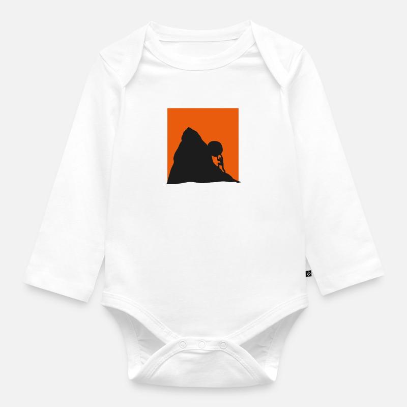 sisyphe - Body Bébé bio manches longues - blanc