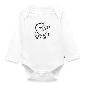 Offended Duck - Organic Longsleeve Baby Bodysuit - white - Front