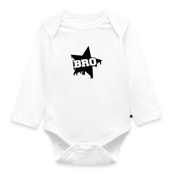 Bro - Organic Longsleeve Baby Bodysuit - white - Front