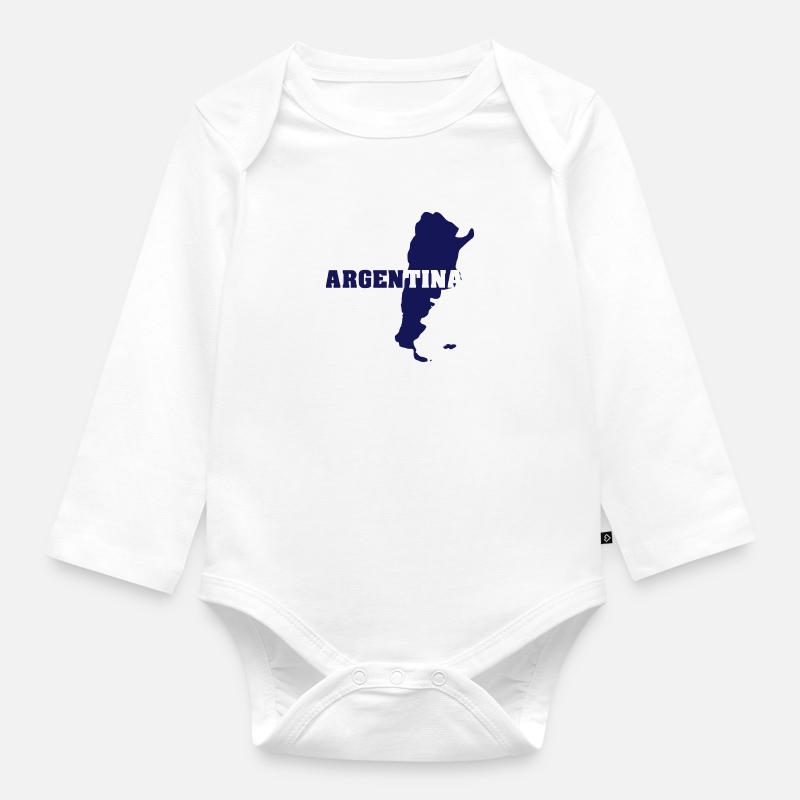 Argentine - Body Bébé bio manches longues - blanc