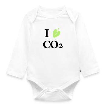 i love co2 - Baby Bio-Langarm-Body - Weiß - Vorne