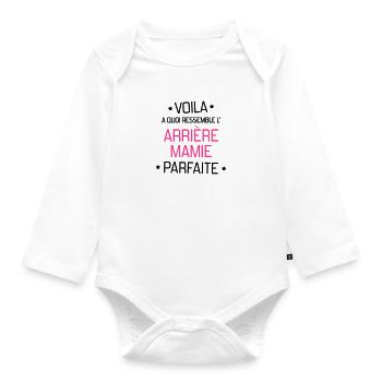 Großmütter / Oma / Mami / Großmutter / Mamy - Baby Bio-Langarm-Body - Weiß - Vorne