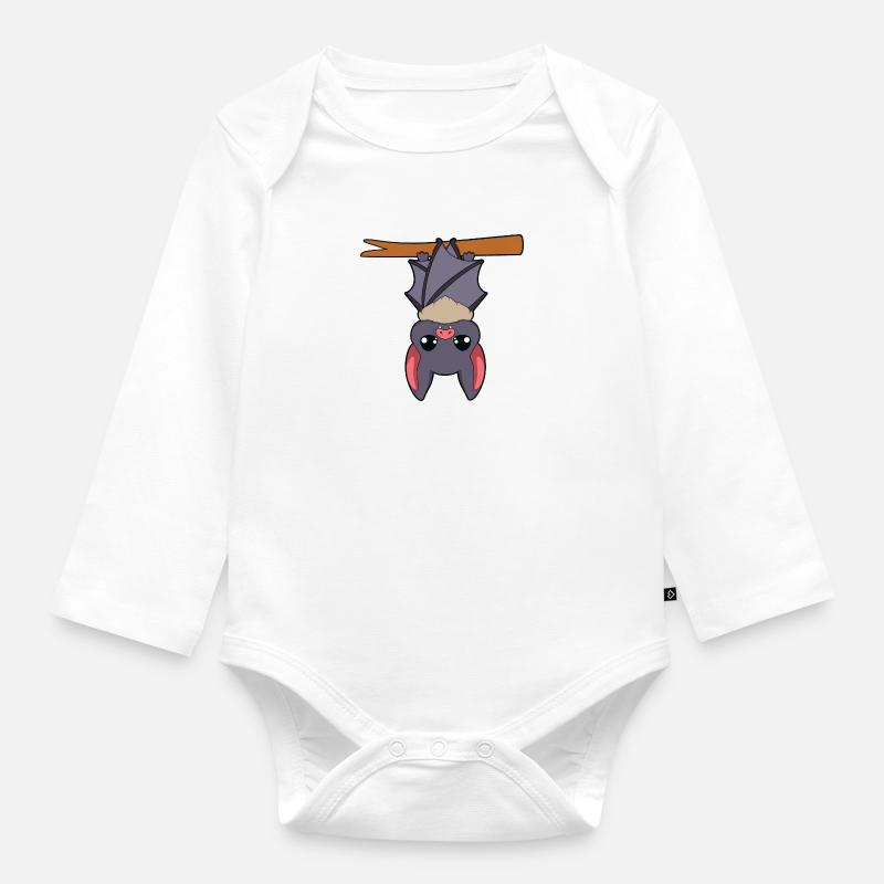 Chauve-souris - Body Bébé bio manches longues - blanc