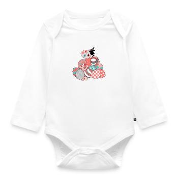Der Osterhase - Baby Bio-Langarm-Body - Weiß - Vorne