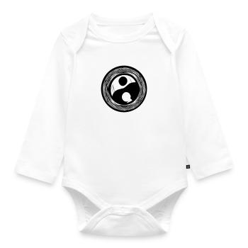 Yin Yang Signe Symbole Paix Bonheur Vecteur 11 - Body Bébé bio manches longues - blanc - Devant