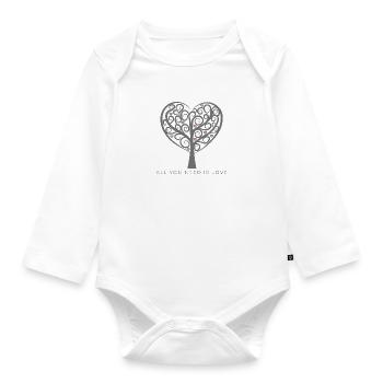 Tout ce dont vous avez besoin, c’est d’amour Heart Tree - Body Bébé bio manches longues - blanc - Devant