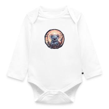 Koala mignon - Body Bébé bio manches longues - blanc - Devant