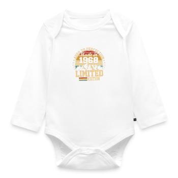 1968 Birthday 1968 Born in 1968 Birthday - Organic Longsleeve Baby Bodysuit - white - Front