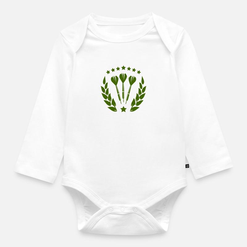 darts - Baby Bio-Langarm-Body - Weiß