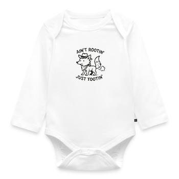 Rootin' Tootin Fox - Baby Bio-Langarm-Body - Weiß - Vorne