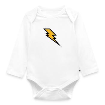 Blitz - Baby Bio-Langarm-Body - Weiß - Vorne