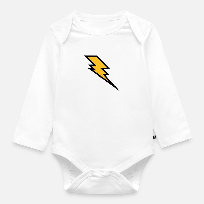 Blitz - Baby Bio-Langarm-Body - Weiß