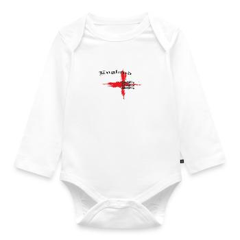 England - Organic Longsleeve Baby Bodysuit - white - Front