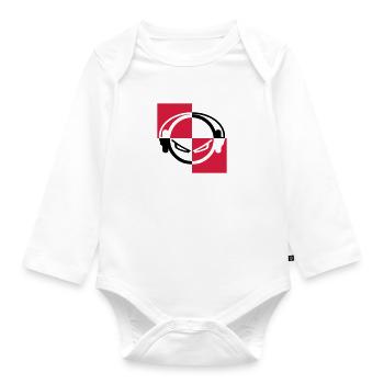 dj - Baby Bio-Langarm-Body - Weiß - Vorne