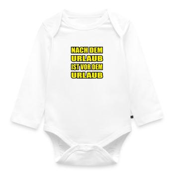 urlaub - Baby Bio-Langarm-Body - Weiß - Vorne