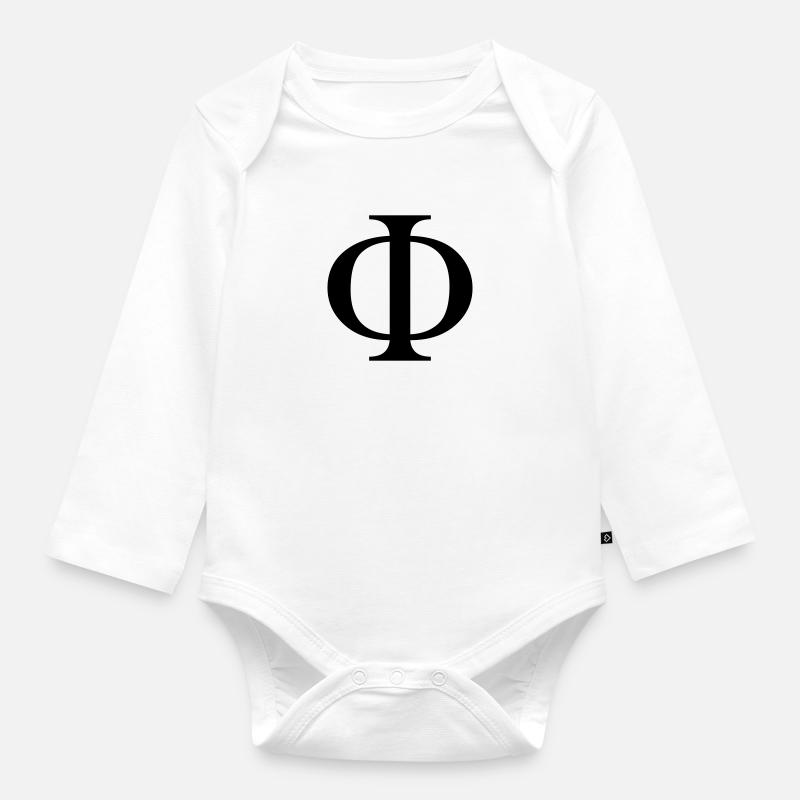 phi greek - Body Bébé bio manches longues - blanc