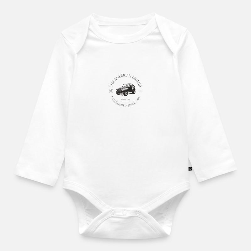 JEEP WRANGLER AMERICAN CA - Body Bébé bio manches longues - blanc